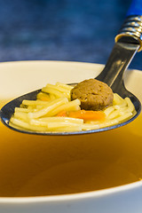 Image showing noddle soup with beef balls