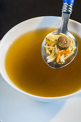 Image showing noddle soup with beef balls