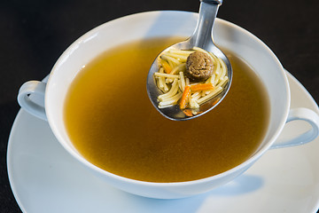 Image showing noddle soup with beef balls