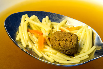 Image showing noddle soup with beef balls