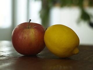 Image showing Apple and lemon