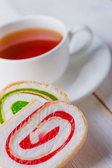 Image showing Tea and biscuits