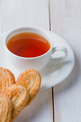 Image showing Tea and biscuits