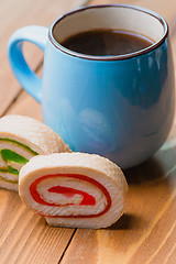 Image showing Tea and biscuits