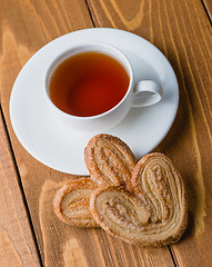 Image showing Tea and biscuits