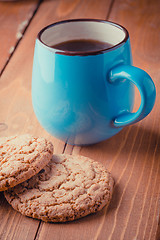 Image showing Tea and biscuits