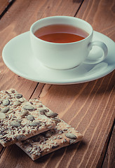 Image showing Tea and biscuits