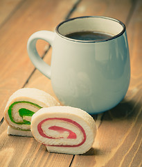 Image showing Tea and biscuits