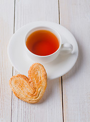 Image showing Tea and biscuits