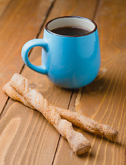 Image showing Tea and biscuits