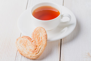 Image showing Tea and biscuits