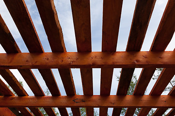 Image showing Assembling rafters and roof sheathing