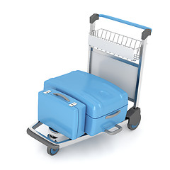Image showing Airport trolley