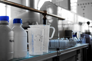 Image showing Old Laboratory with glass and bottles