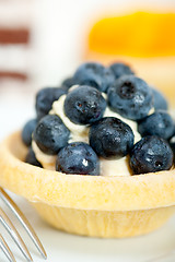 Image showing blueberry cream cupcake