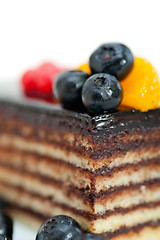 Image showing chocolate and fruit cake