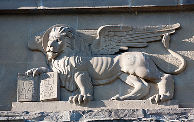 Image showing Venetian winged lion bas-relief