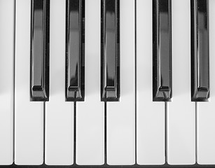 Image showing Music keyboard keys