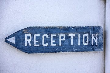 Image showing Reception Sign