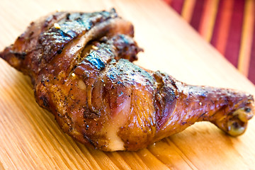 Image showing Grilled chicken leg