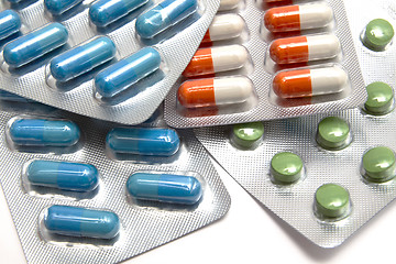 Image showing  colorful capsules and pills 