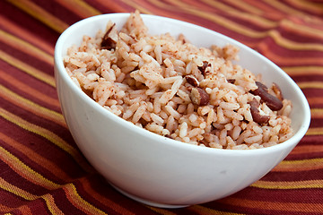 Image showing Caribbean rice and kidney beans