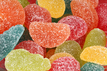 Image showing Fruit jellies background