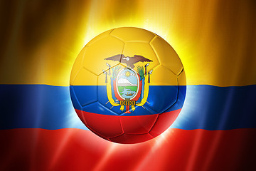 Image showing Soccer football ball with Ecuador flag