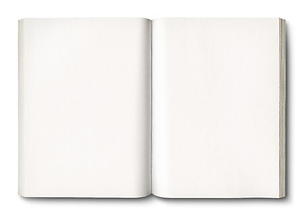 Image showing White open book isolated on white