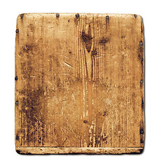 Image showing Old grunge wood board isolated on white