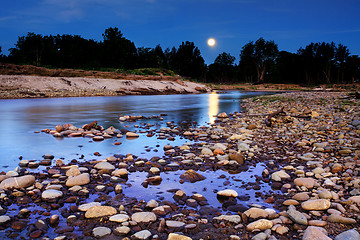 Image showing Moonrise over Yarramundi Australia