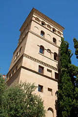 Image showing La Zuda Tower (or Azuda) in Zaragoza