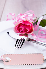 Image showing Valentines table setting