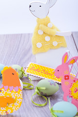 Image showing festive traditional easter egg decoration 