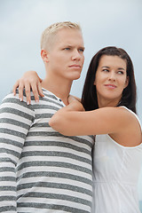 Image showing Loving couple enjoy a quiet tender moment