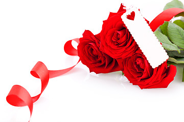 Image showing Valentines gift of beautiful red roses