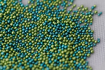 Image showing Pile turquoise and blue balls