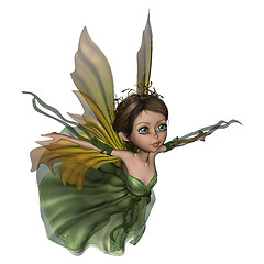 Image showing Flying Little Fairy Butterfly