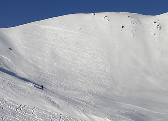 Image showing Snow skiing piste