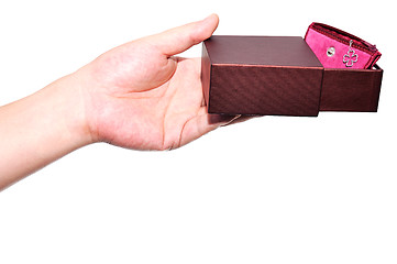 Image showing Holding a gift box