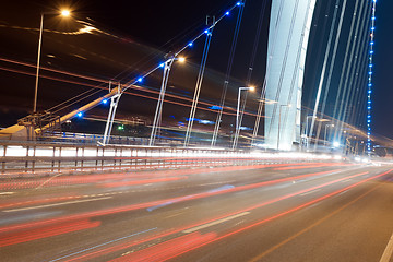 Image showing Urban night traffic