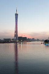 Image showing Guangzhou television tower