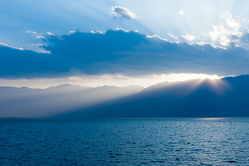 Image showing Lake sunset