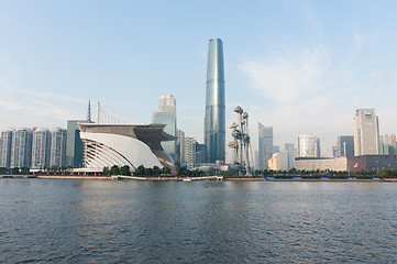 Image showing Guanghzou city and Zhujiang river