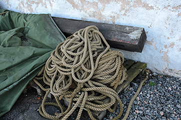 Image showing Stool with rope