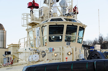 Image showing wheelhouse on the boat