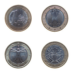 Image showing Euro coins isolated