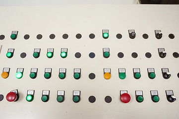 Image showing Control panel on construction plant