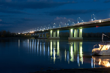 Image showing night bridge