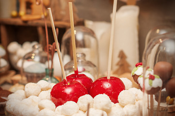 Image showing delicious homemade christmas sweets on the plate